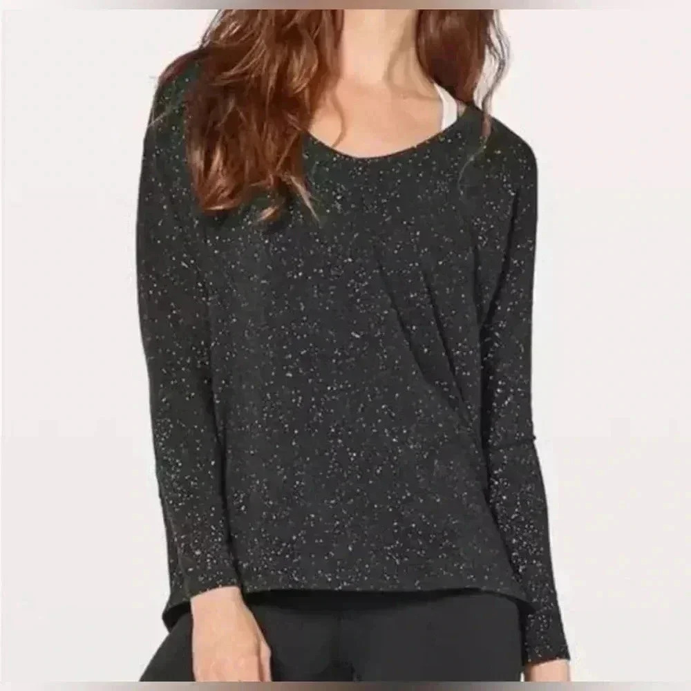 Lululemon Back In Action Long Sleeve Shirt Size 10 Green